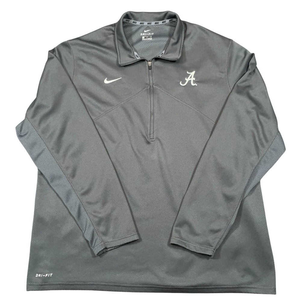 Nike Dri-FIT Alabama Crimson Tide 1/4 Zip Pullover XXL Gray